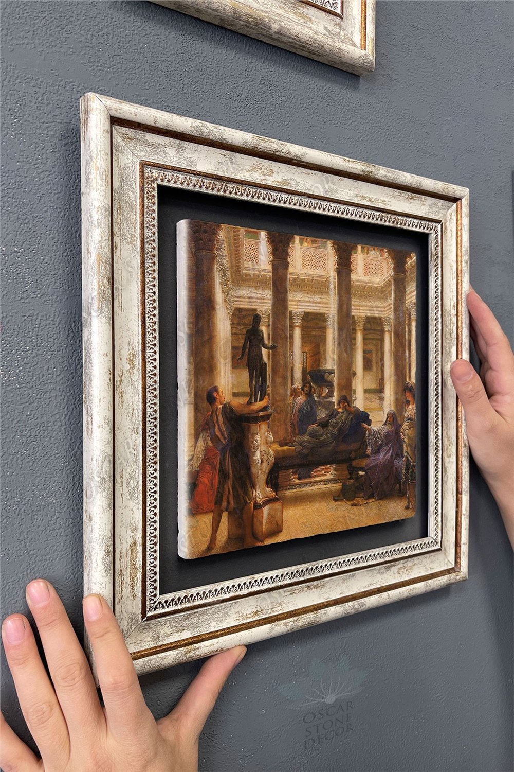 Oscar Stone Decor Çerçeveli Tablo Taş Duvar Dekoru 30 X 30 Cm Peter Paul Rubens Tablosu