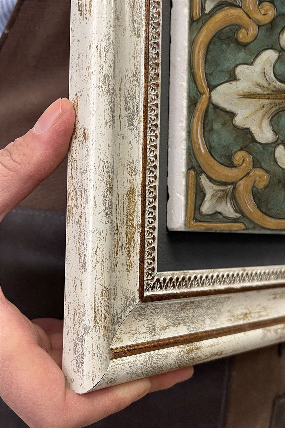 Oscar Stone Decor Çerçeveli Tablo Taş Duvar Dekoru 30 X 30 Cm Eskitme Vintage Tablo