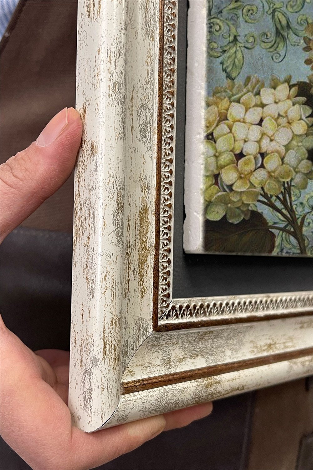 Oscar Stone Decor Çerçeveli Tablo Taş Duvar Dekoru 30 X 30 Cm Ortanca Çiçeği Tablosu