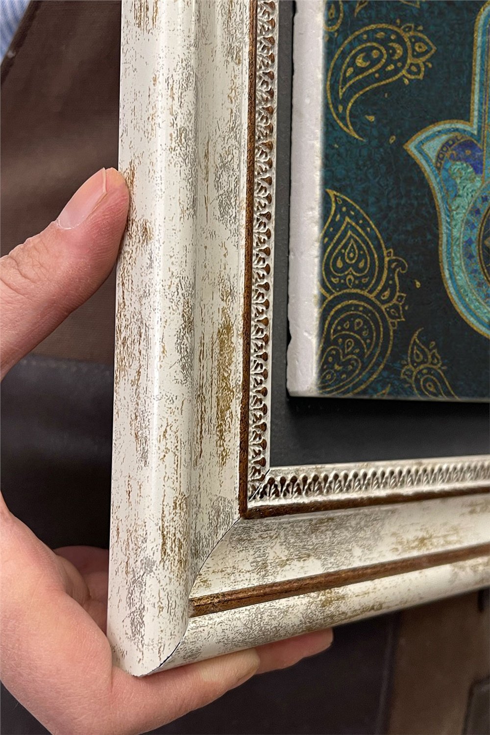Oscar Stone Decor Çerçeveli Tablo Taş Duvar Dekoru 30 X 30 Cm Fatma Ana Eli