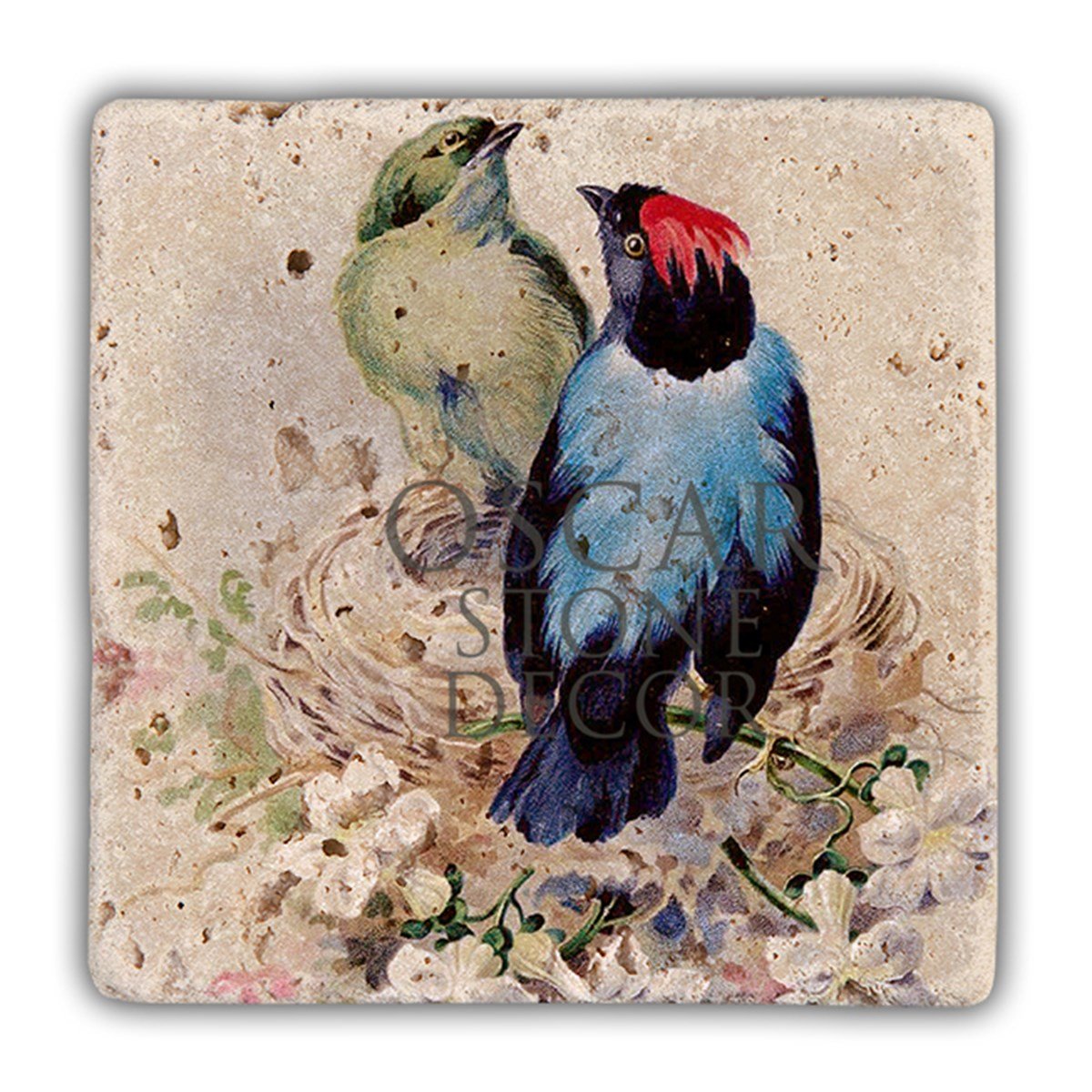 OSCAR STONE DECOR DD060-RENKLİ KUŞLAR DOĞALTAŞ DUVAR DEKORU / DD60 (WALL DECOR)