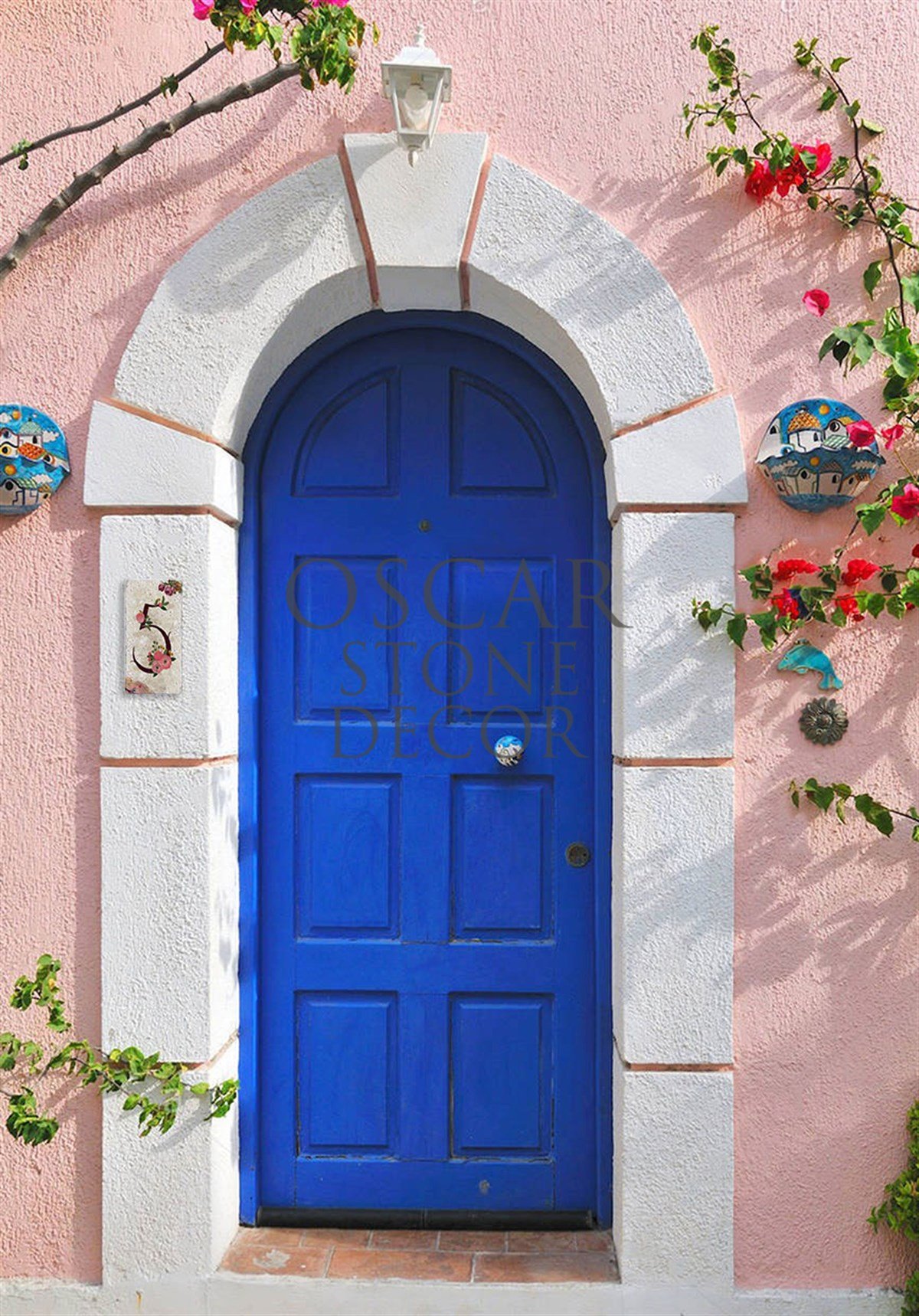 OSCAR STONE DECOR DOĞALTAŞ KAPI NUMARASI, BROWN / 4 (DOOR NUMBER)