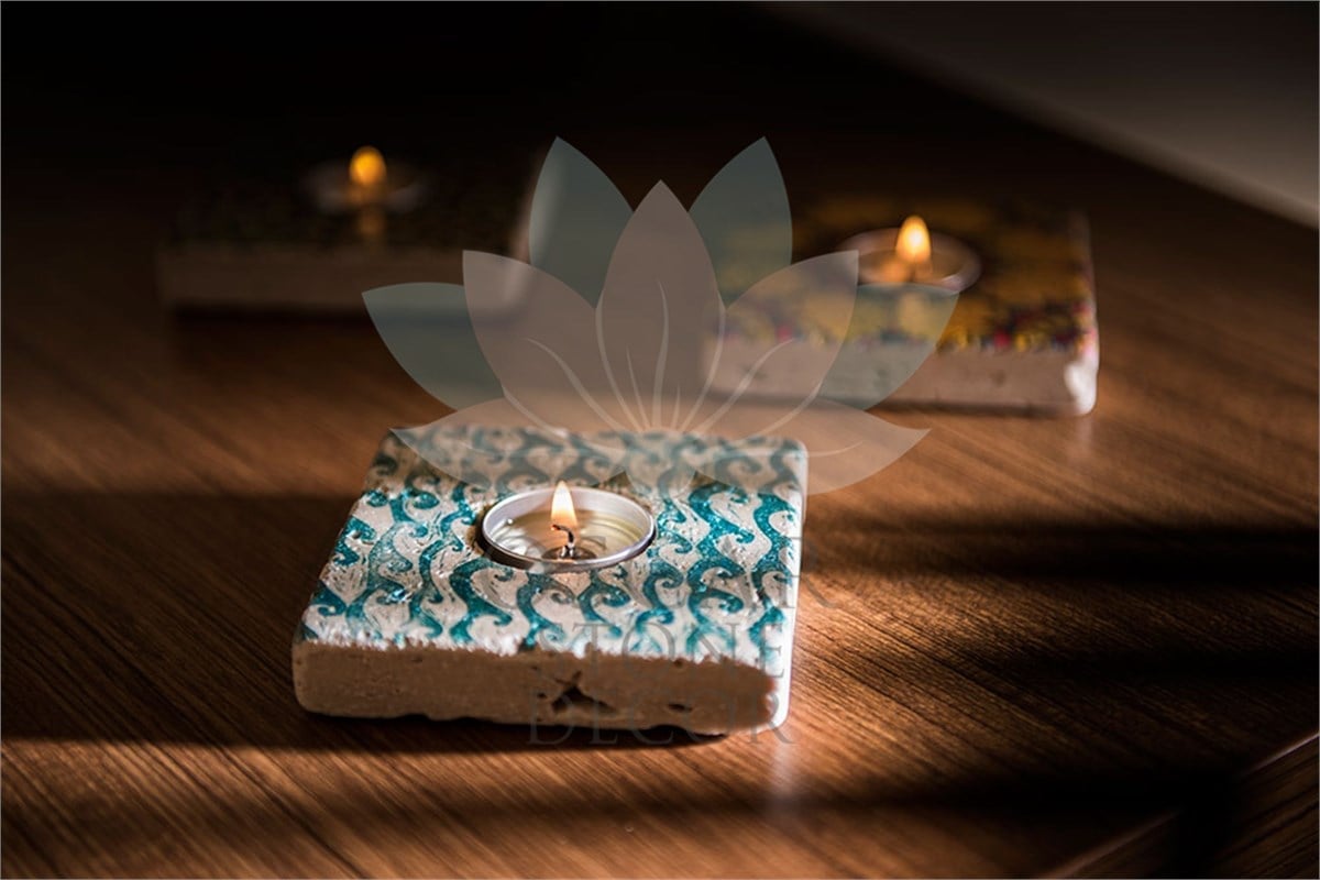 OSCAR STONE DECOR DOĞALTAŞ MUMLUK / ML-055 (CANDLE HOLDER)