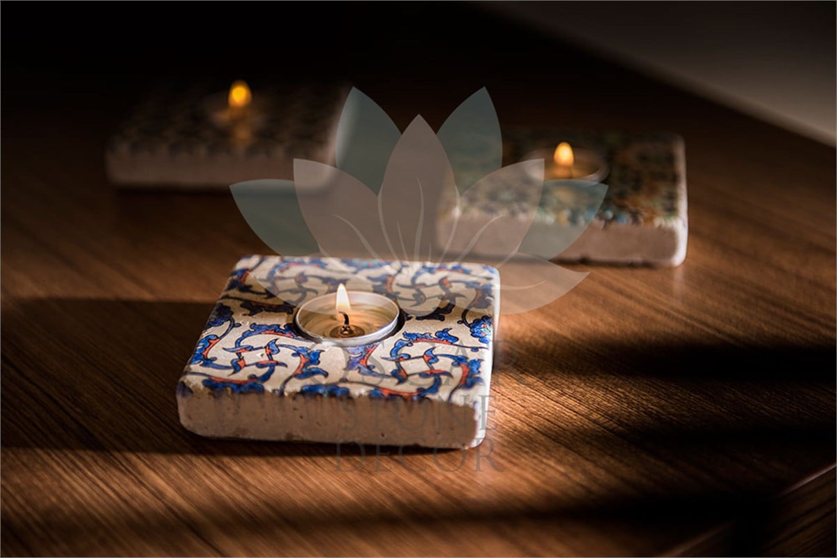 OSCAR STONE DECOR DOĞALTAŞ MUMLUK / ML-066 (CANDLE HOLDER)
