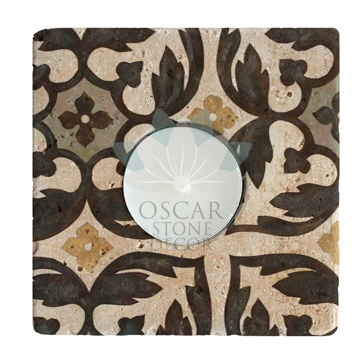 OSCAR STONE DECOR DOĞALTAŞ MUMLUK / ML-071 (CANDLE HOLDER)