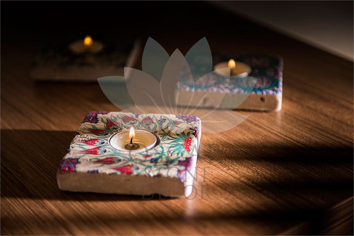 OSCAR STONE DECOR DOĞALTAŞ MUMLUK / ML-109 (CANDLE HOLDER)