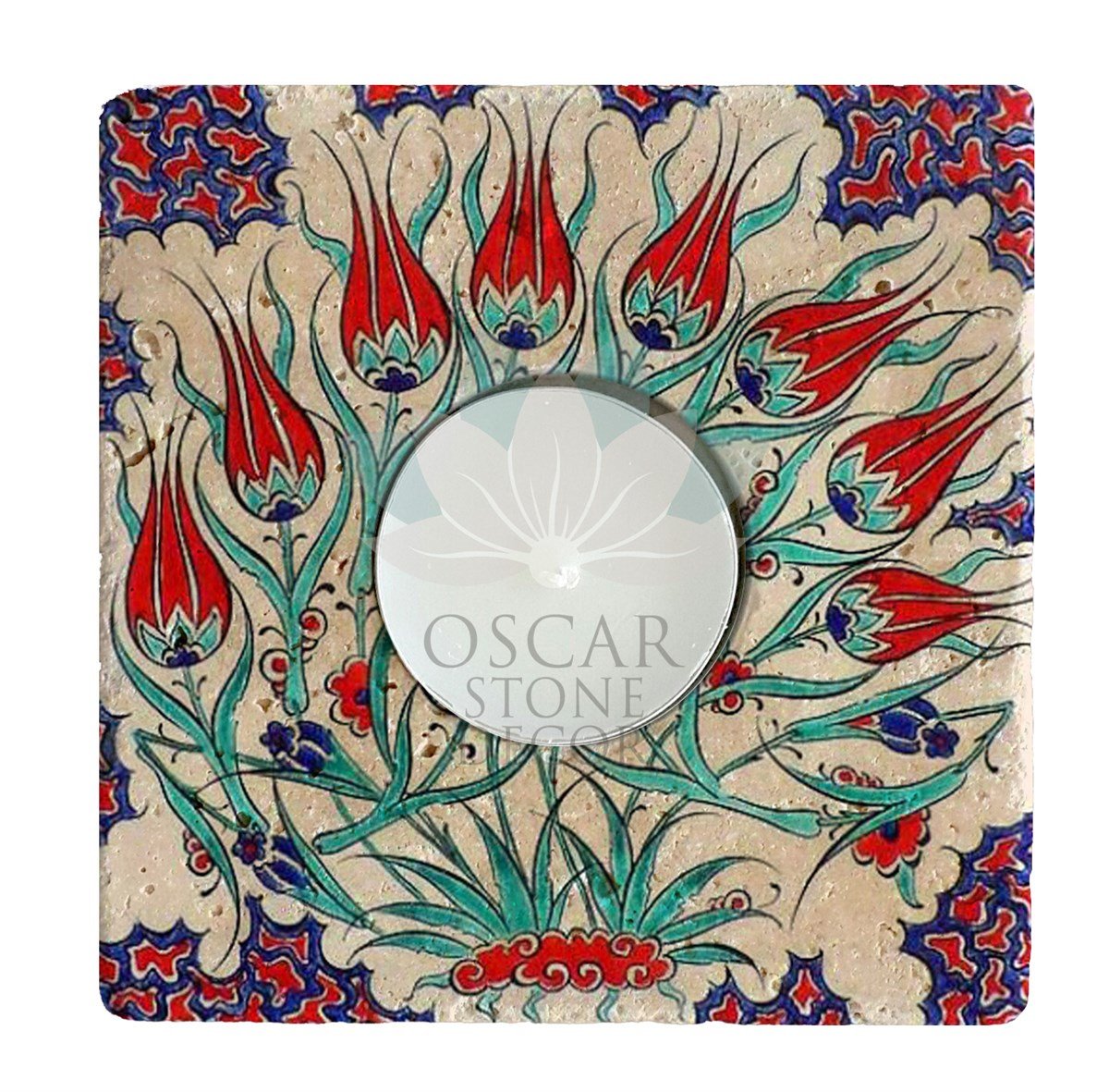 OSCAR STONE DECOR DOĞALTAŞ MUMLUK / ML-109 (CANDLE HOLDER)