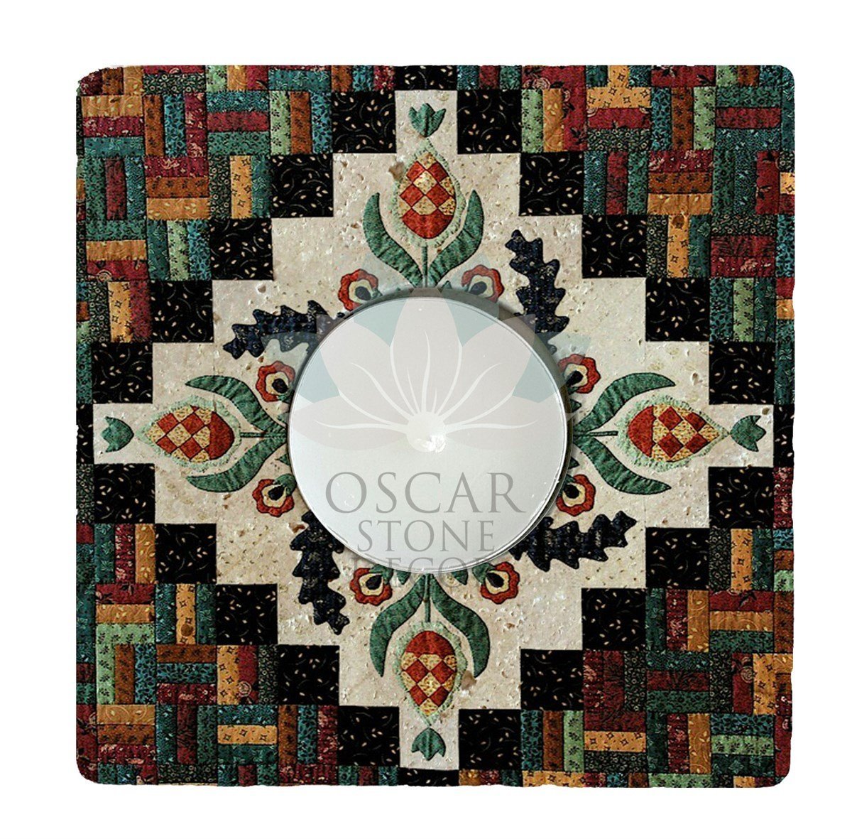 OSCAR STONE DECOR DOĞALTAŞ MUMLUK / ML-111 (CANDLE HOLDER)