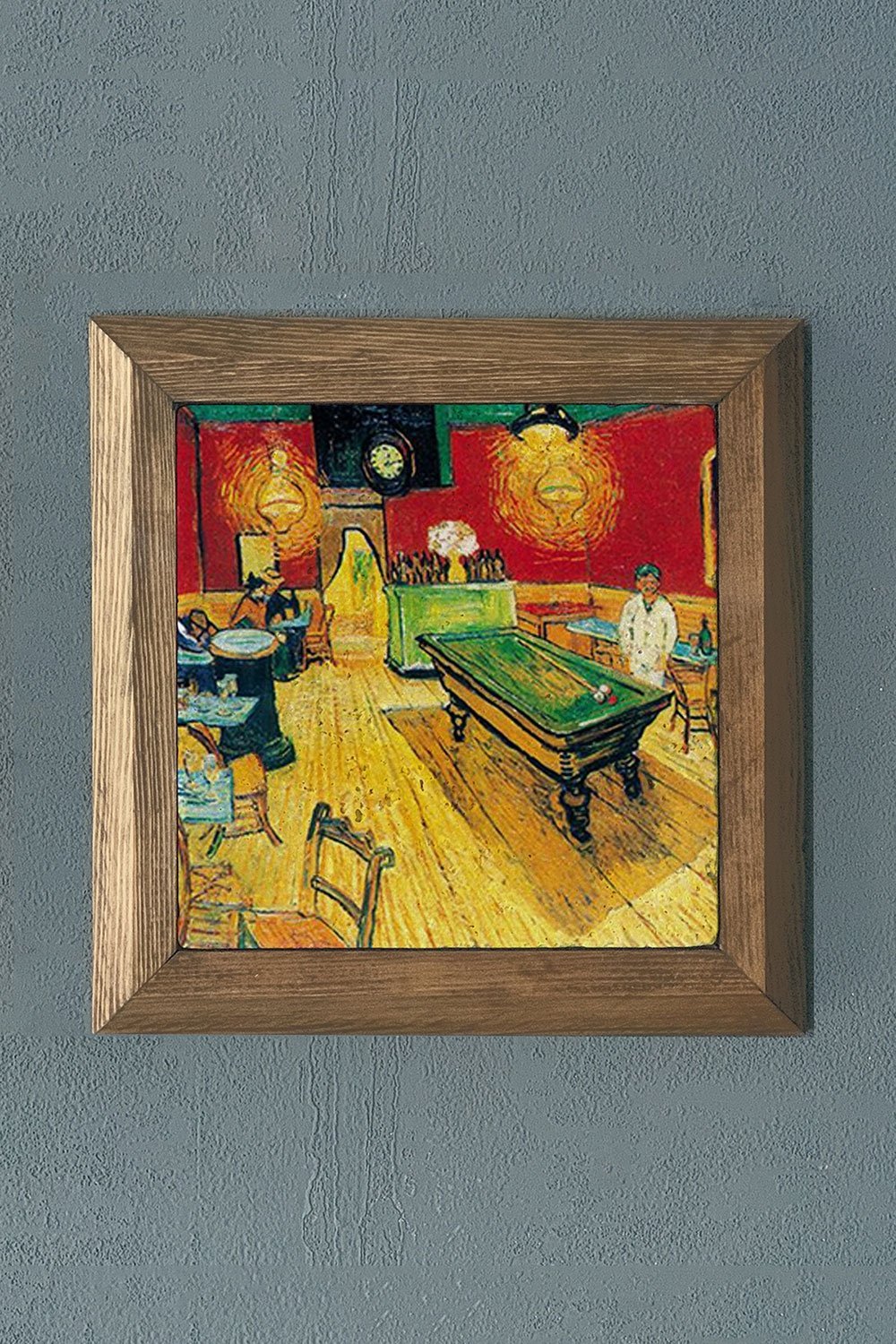 Oscar Stone Decor Masif Çerçeveli Doğaltaş Tablo 28x28 cm Vincent Van Gogh Eserleri