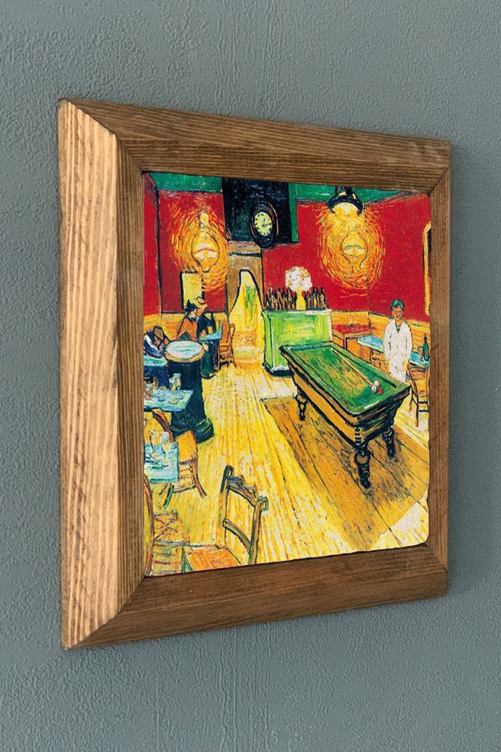 Oscar Stone Decor Masif Çerçeveli Doğaltaş Tablo 28x28 cm Vincent Van Gogh Eserleri