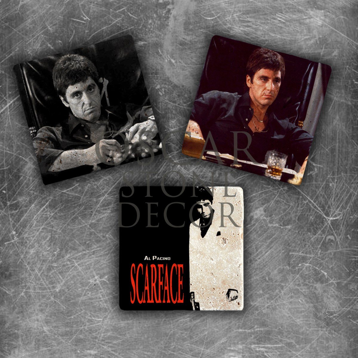 OSCAR STONE DECOR SCARFACE DOĞALTAŞ MAGNET SETİ / MG-148