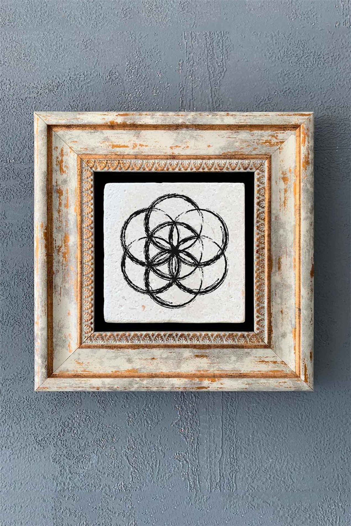 OSCAR STONE DECOR TEKLİ ÇERÇEVELİ DOĞALTAŞ DUVAR DEKORU / CDD1-40-1366 (WALL DECOR)