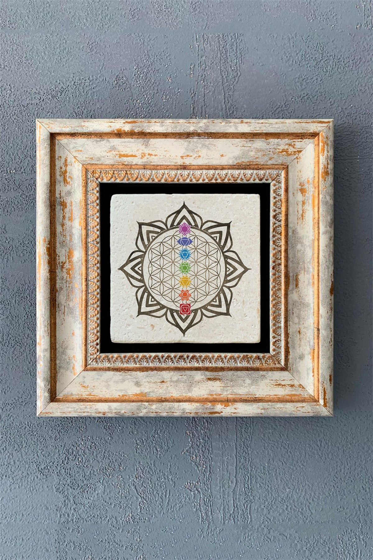 OSCAR STONE DECOR TEKLİ ÇERÇEVELİ DOĞALTAŞ DUVAR DEKORU / CDD1-40-1191 (WALL DECOR)