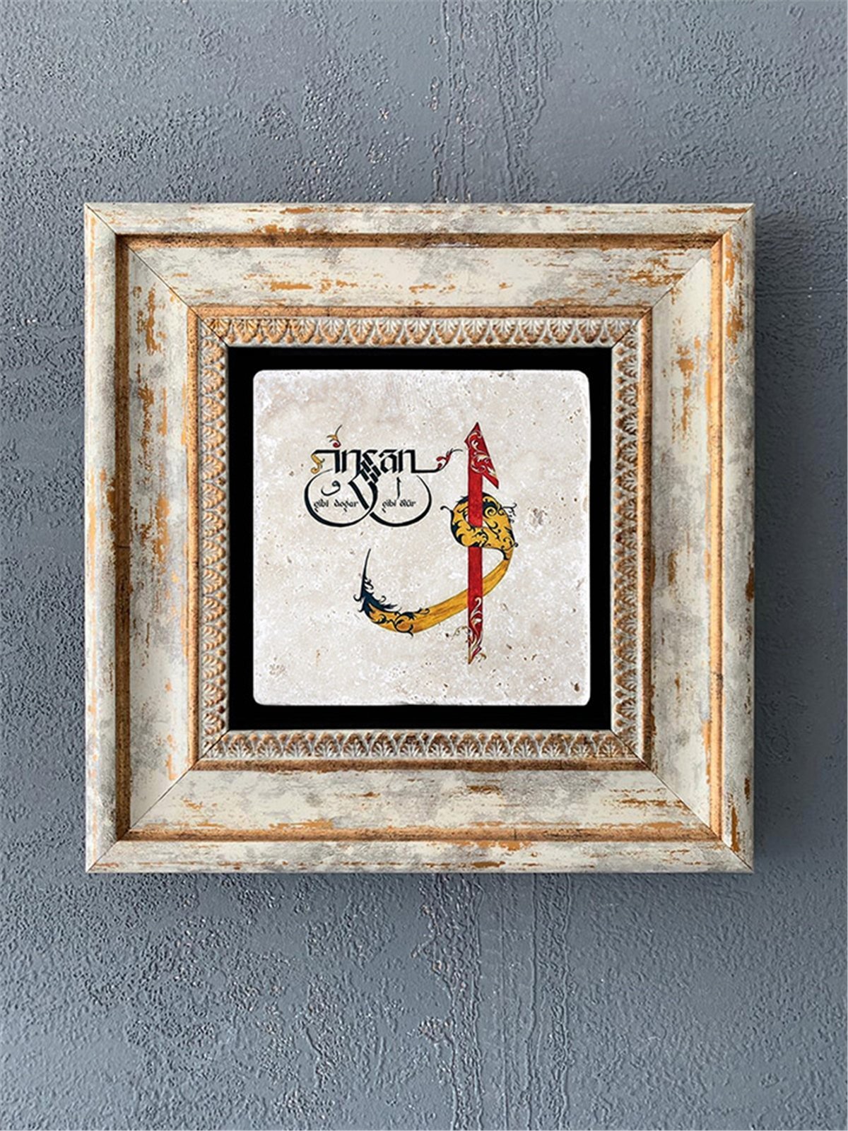 OSCAR STONE DECOR TEKLİ ÇERÇEVELİ DOĞALTAŞ DUVAR DEKORU / CDD1-40-432 (WALL DECOR)