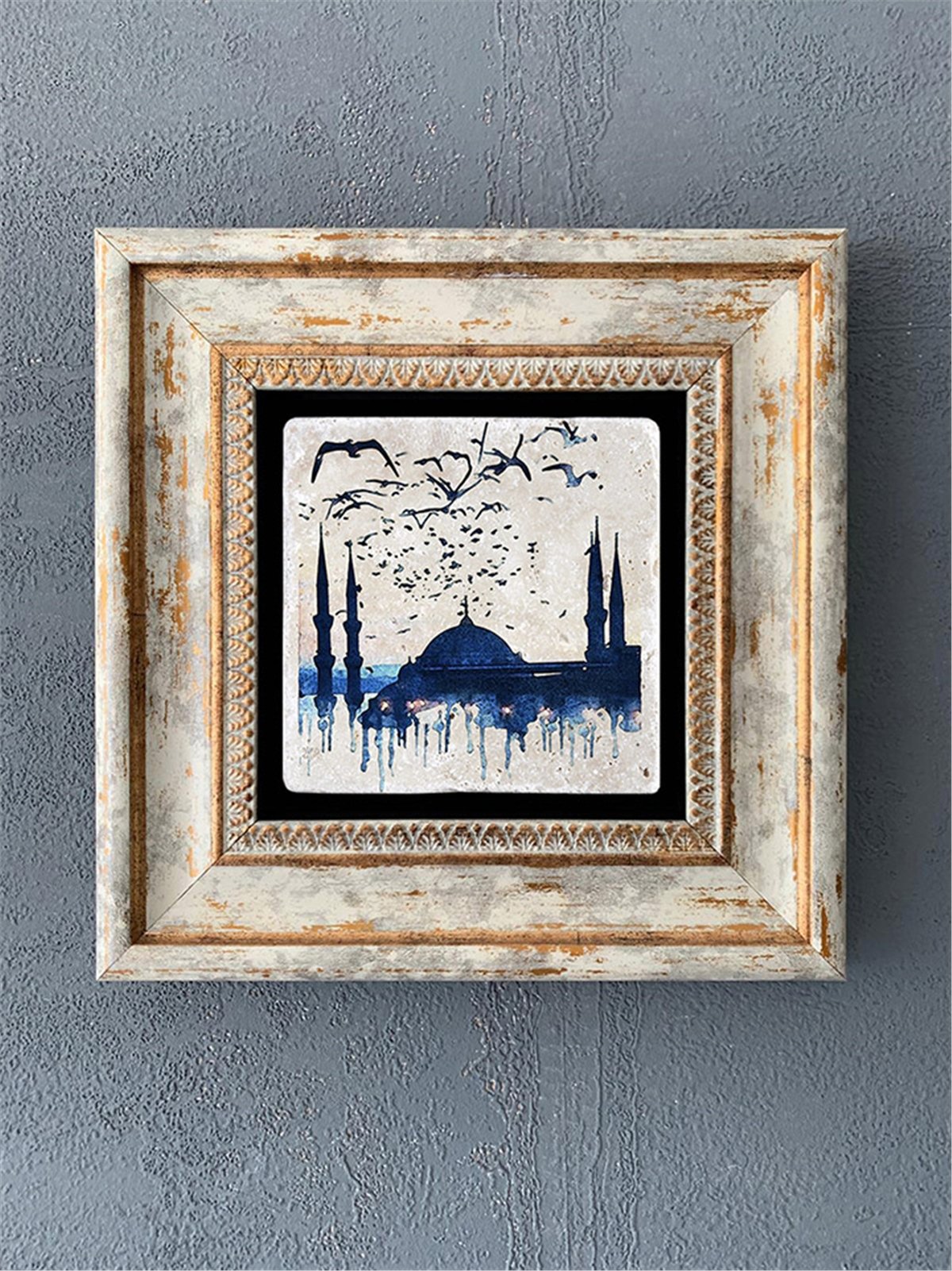OSCAR STONE DECOR TEKLİ ÇERÇEVELİ DOĞALTAŞ DUVAR DEKORU / CDD1-40-517 (WALL DECOR)