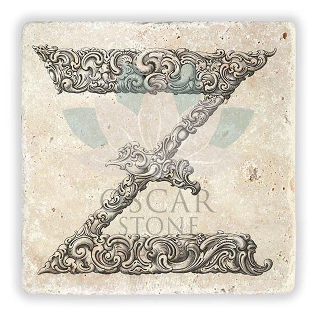 OSCAR STONE DECOR Z HARFİ TEKLİ DOĞALTAŞ BARDAK ALTLIĞI / BA-Z1 (COASTER)