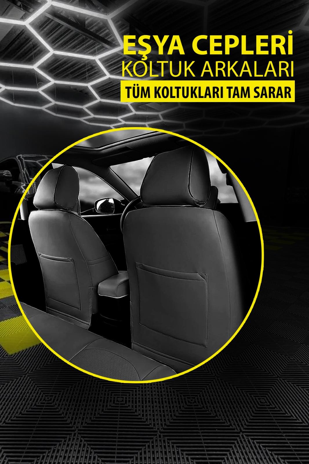 Carbon Tay Tüyü Süet Deri Oto Koltuk Kılıfı Kırmızı 