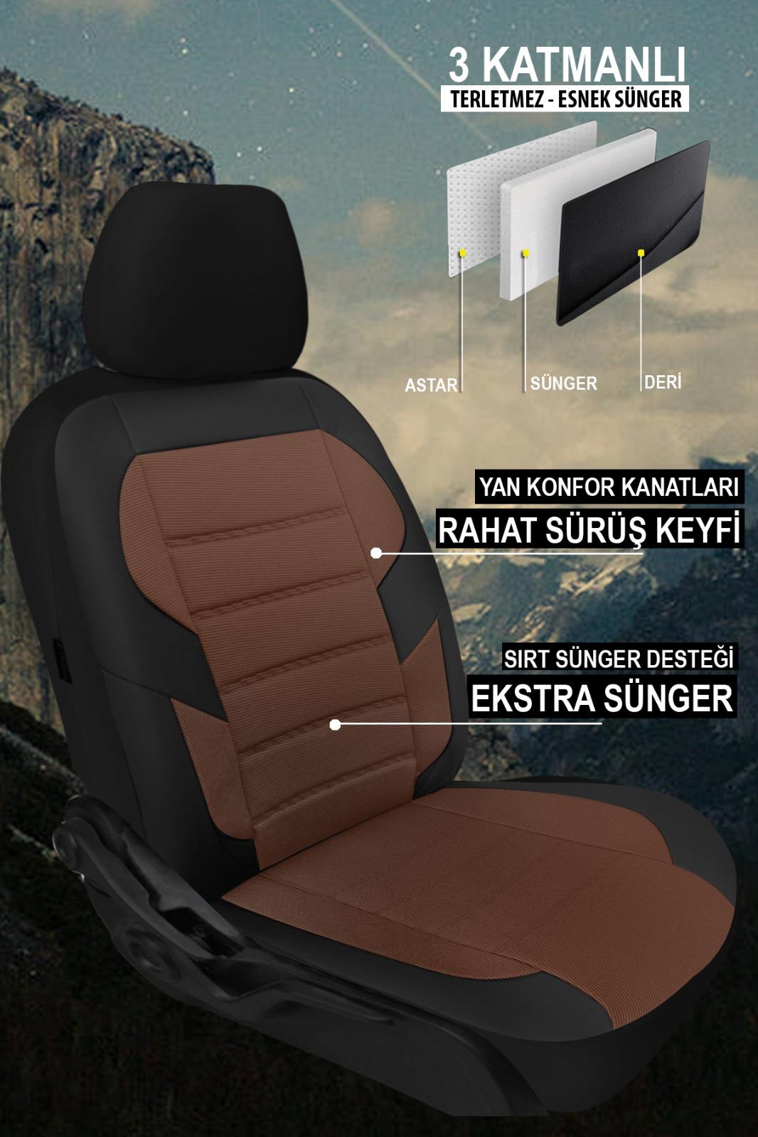 Carusa Taba Pike Kumaş Oto Koltuk Kılıfı