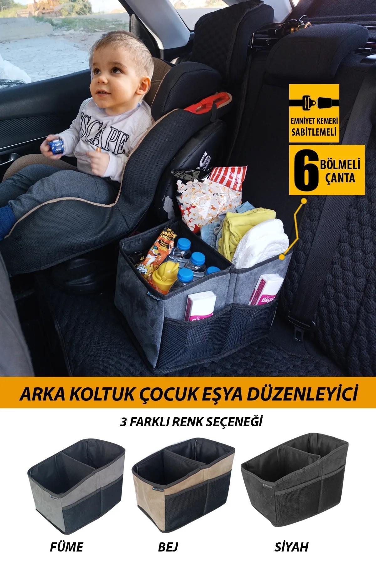 Çocuk Oto Koltuk Yanı Eşya Düzenleyici - Kaymaz Taşınabilir