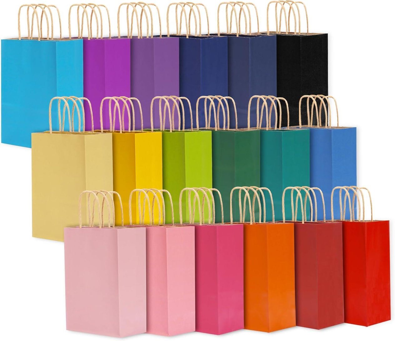 KBK Market 31x12x41 Büküm Saplı Karton Poşet 12 Adet-Hediye Çantası