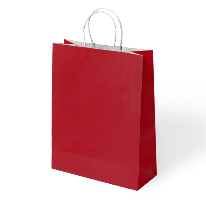 KBK Market 31x12x41 Büküm Saplı Karton Poşet 12 Adet-Hediye Çantası