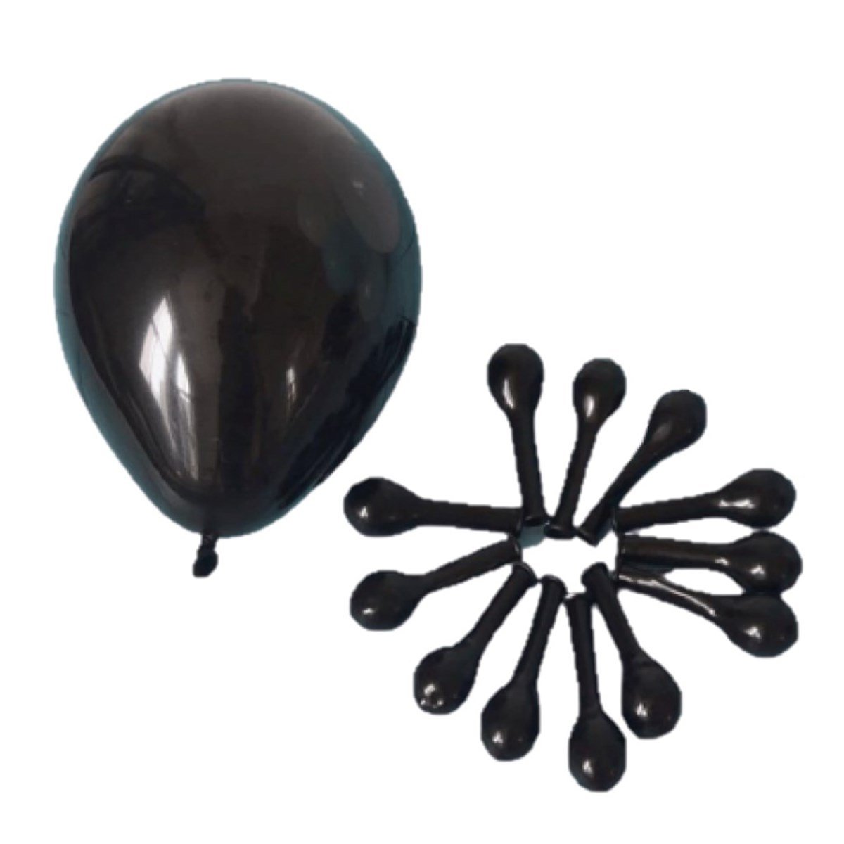 KBK Market 5 inç Balon Siyah 10 Adet ( küçük boy )