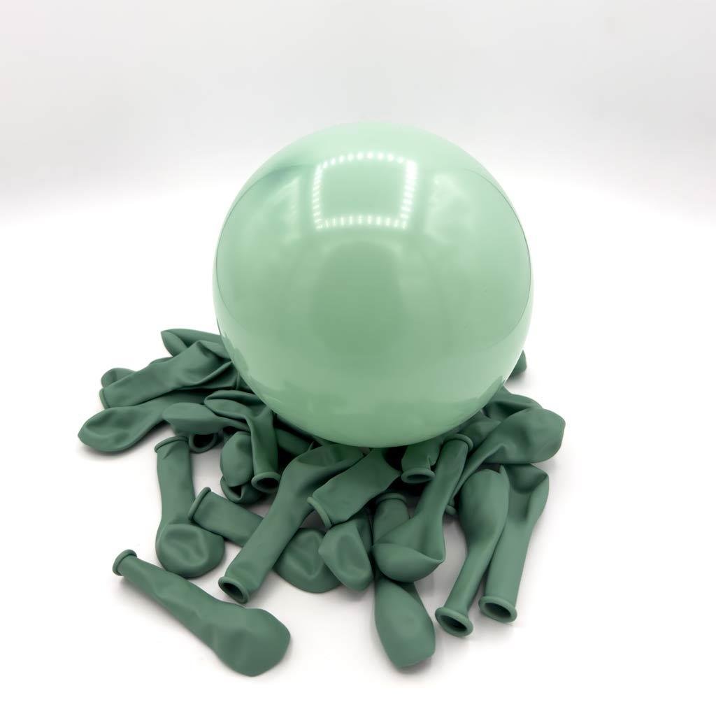 KBK Market 5 inç Retro Balon Kış Yeşili 25 Adet ( küçük boy )