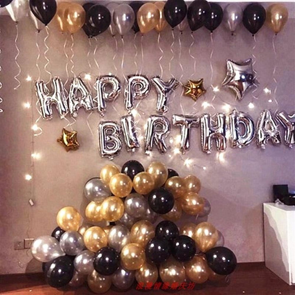 KBK Market Doğum Günü Balonu Kombini- Doğum Günü Harf Balon Seti