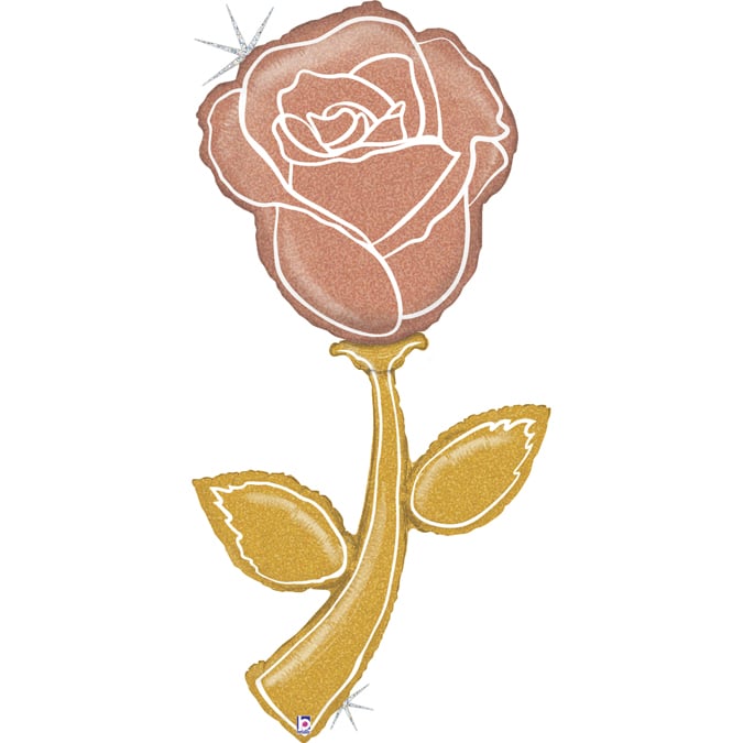 KBK Market Grabo Dev Gül Folyo Balon 150 cm Rose ve Gold