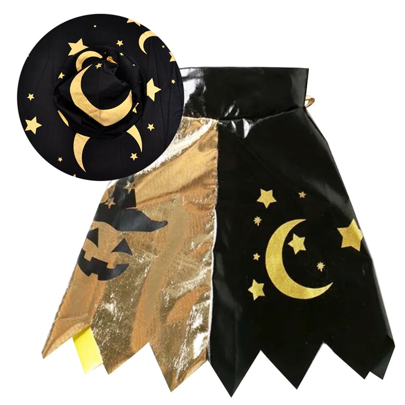 KBK Market Halloween Cadı Şapkası ve Pelerin Seti