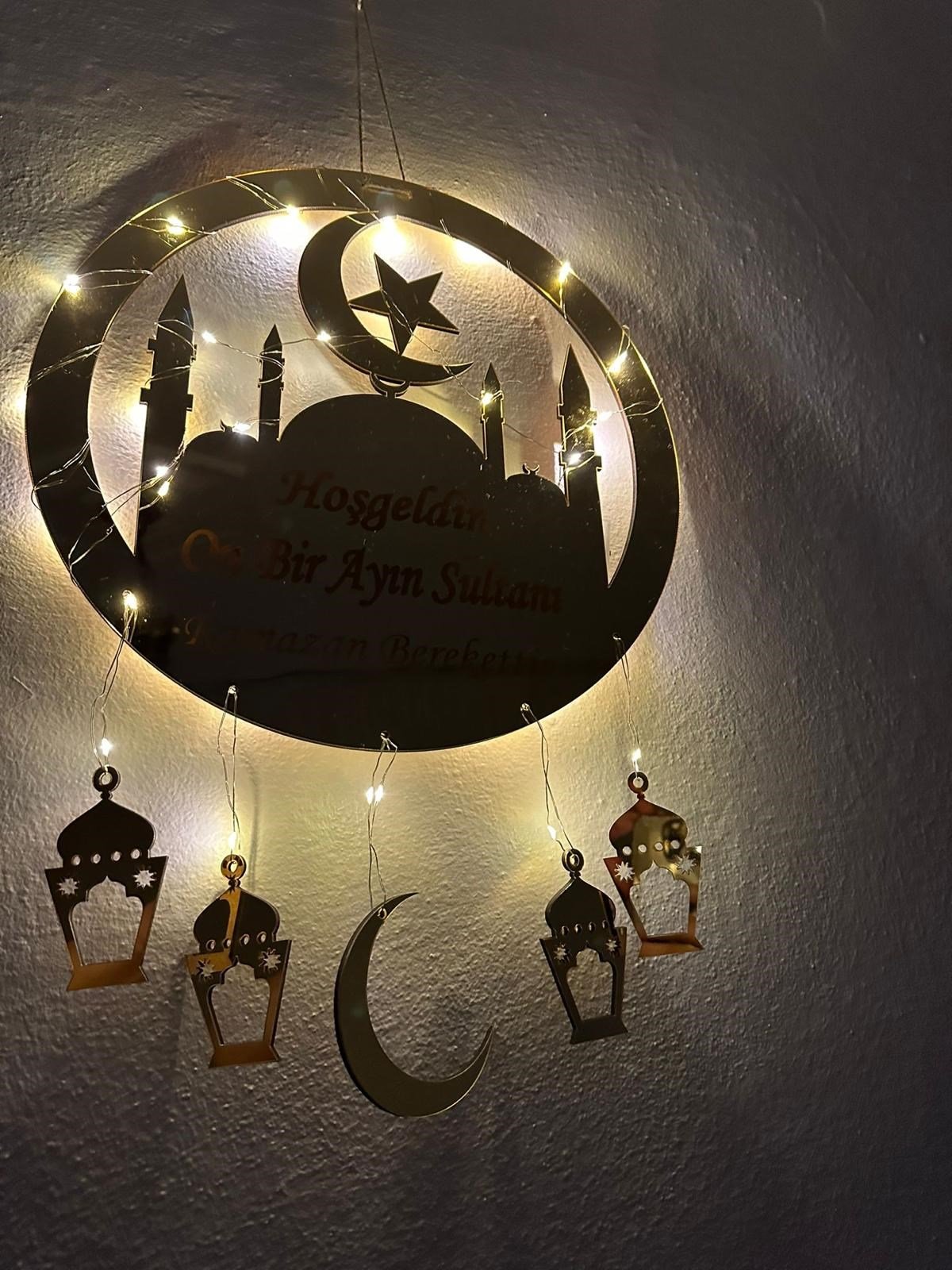 KBK Market Hoş Geldin Ramazan Dekoratif Süs Ledli