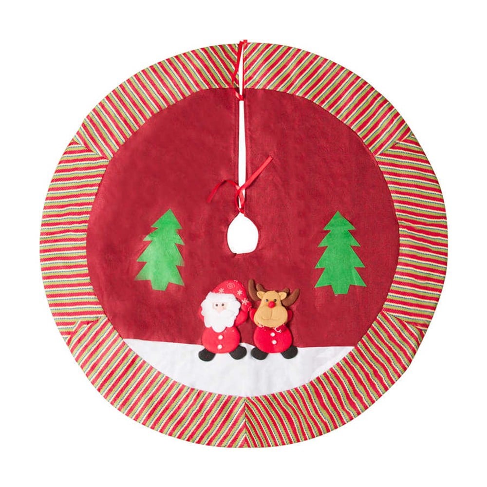 KBK Market ılbaşı Çam Ağacı Altı Örtüsü Noel Baba Kabartmalı