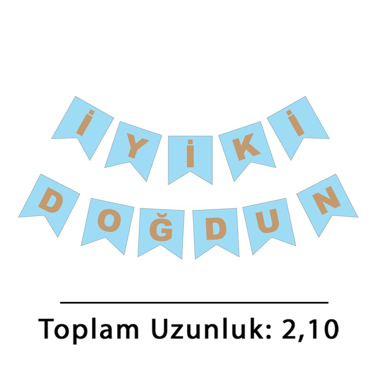 KBK Market İyiki Doğdun İpli Uzar Süs Mavi