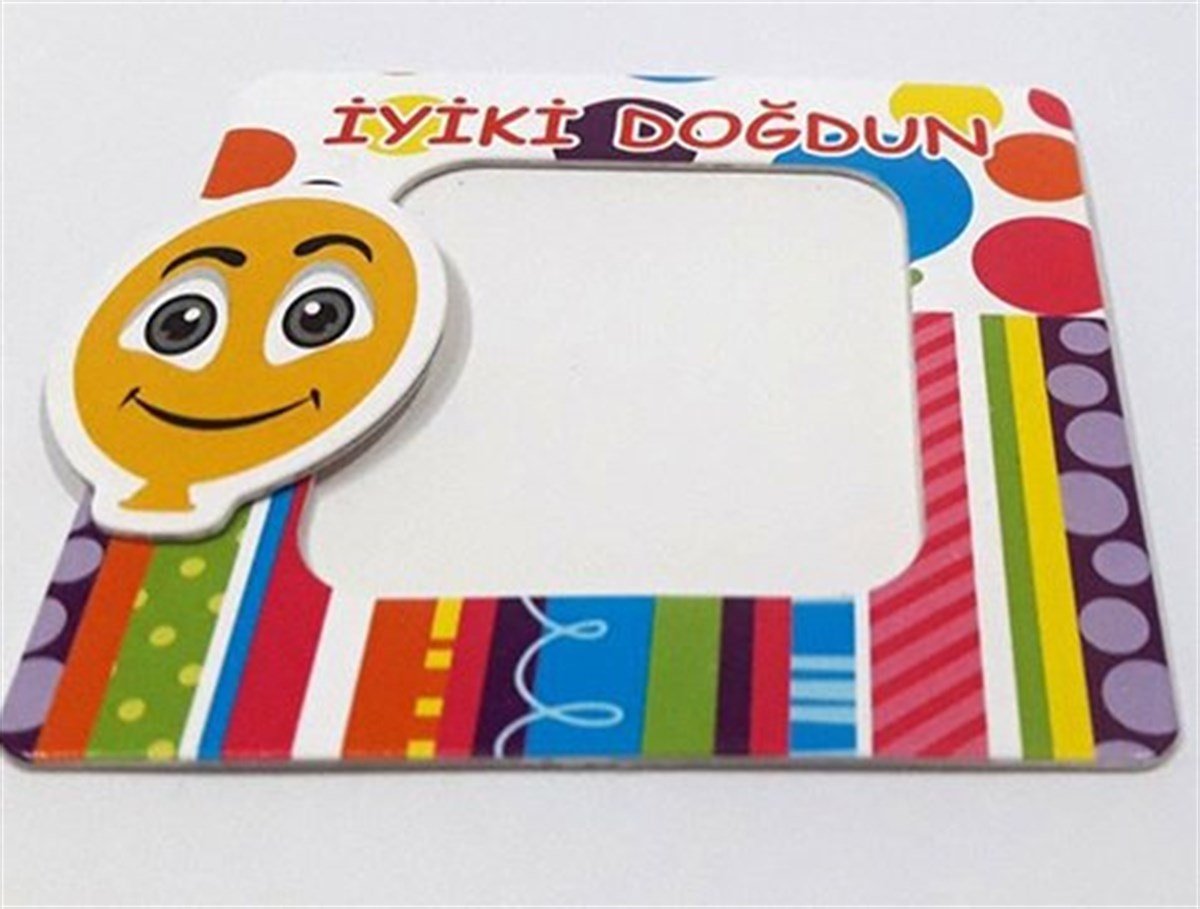 KBK Market İyiki Doğdun Renkli Magnetli Resim Çerçevesi 25 Adet