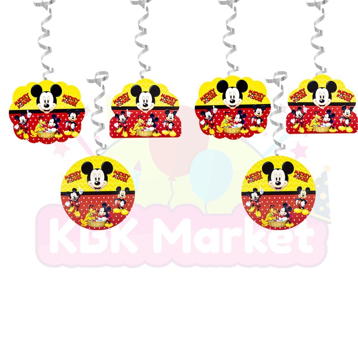 KBK Market Mickey Mouse 6'lı Tavan Sarkıt Süs
