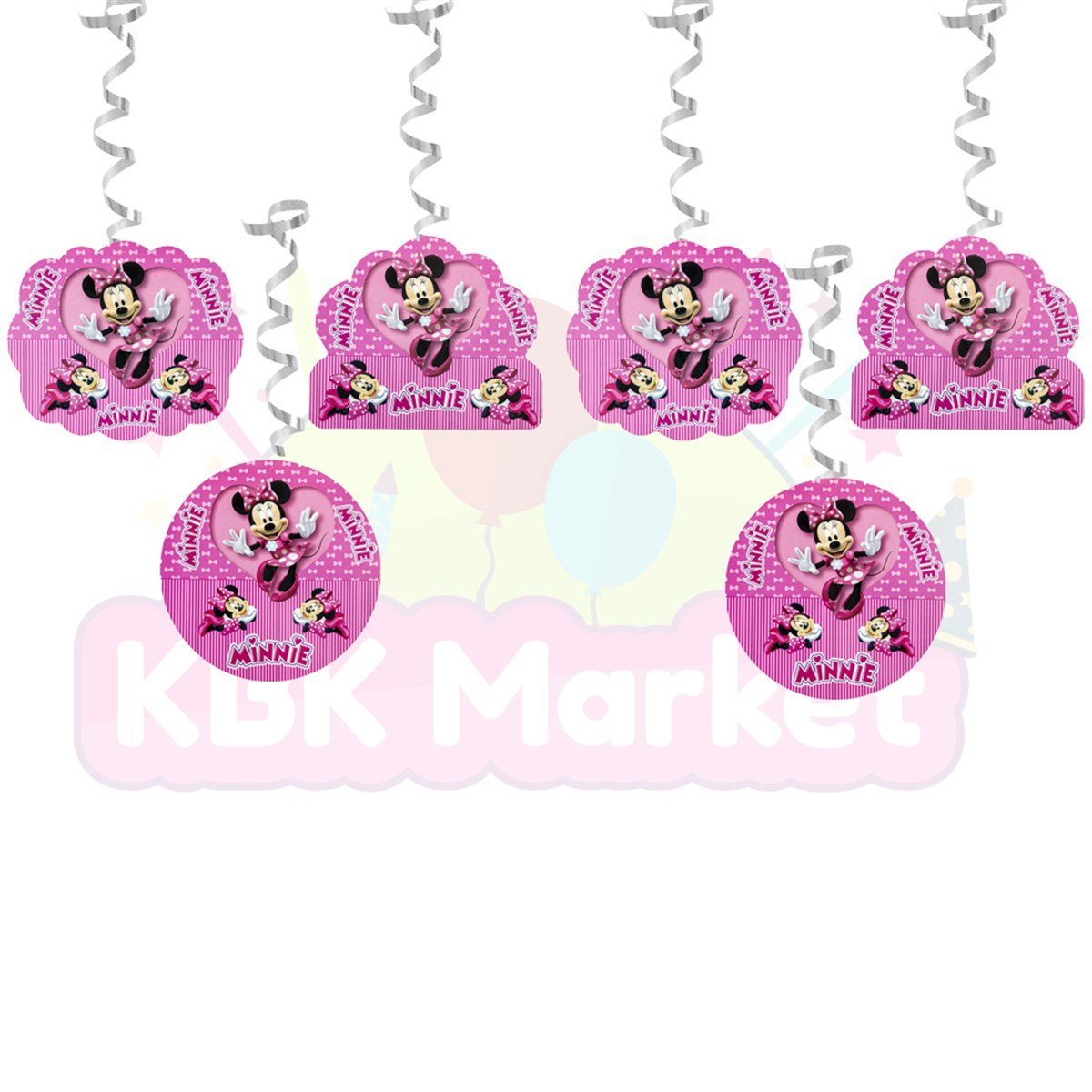 KBK Market Minnie Mouse 6 lı Tavan Sarkıt Süs