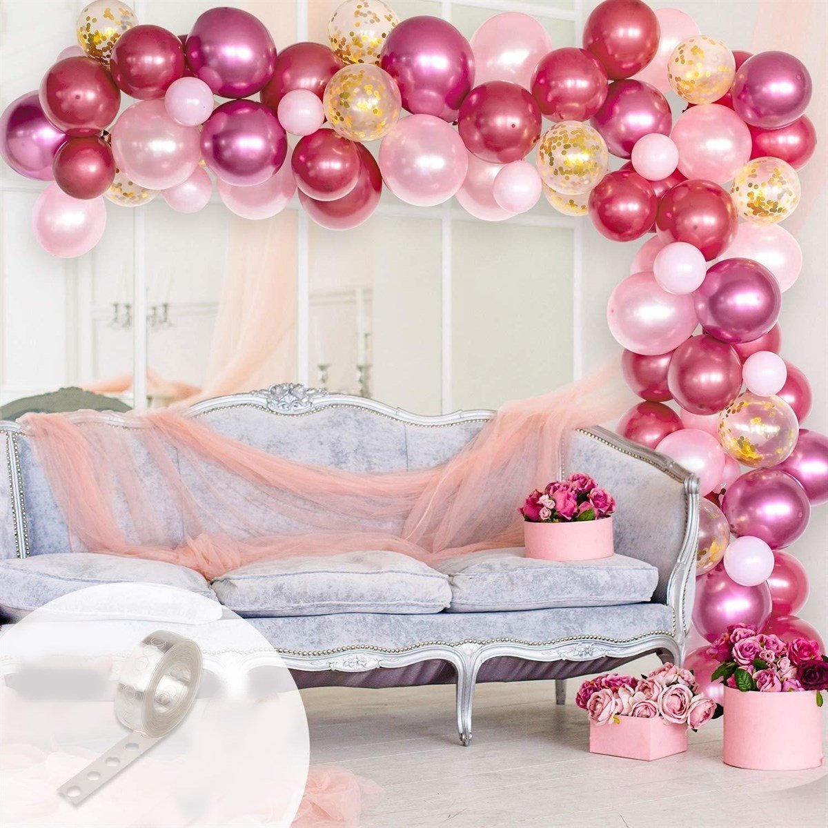 Kbk Market Pembe Balon Zincir Seti