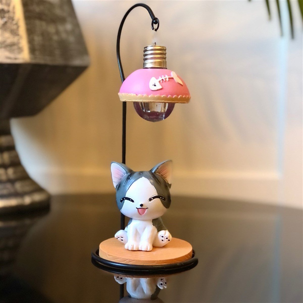 KBK Market Sevimli Kedi Işıklı Masa Lambası