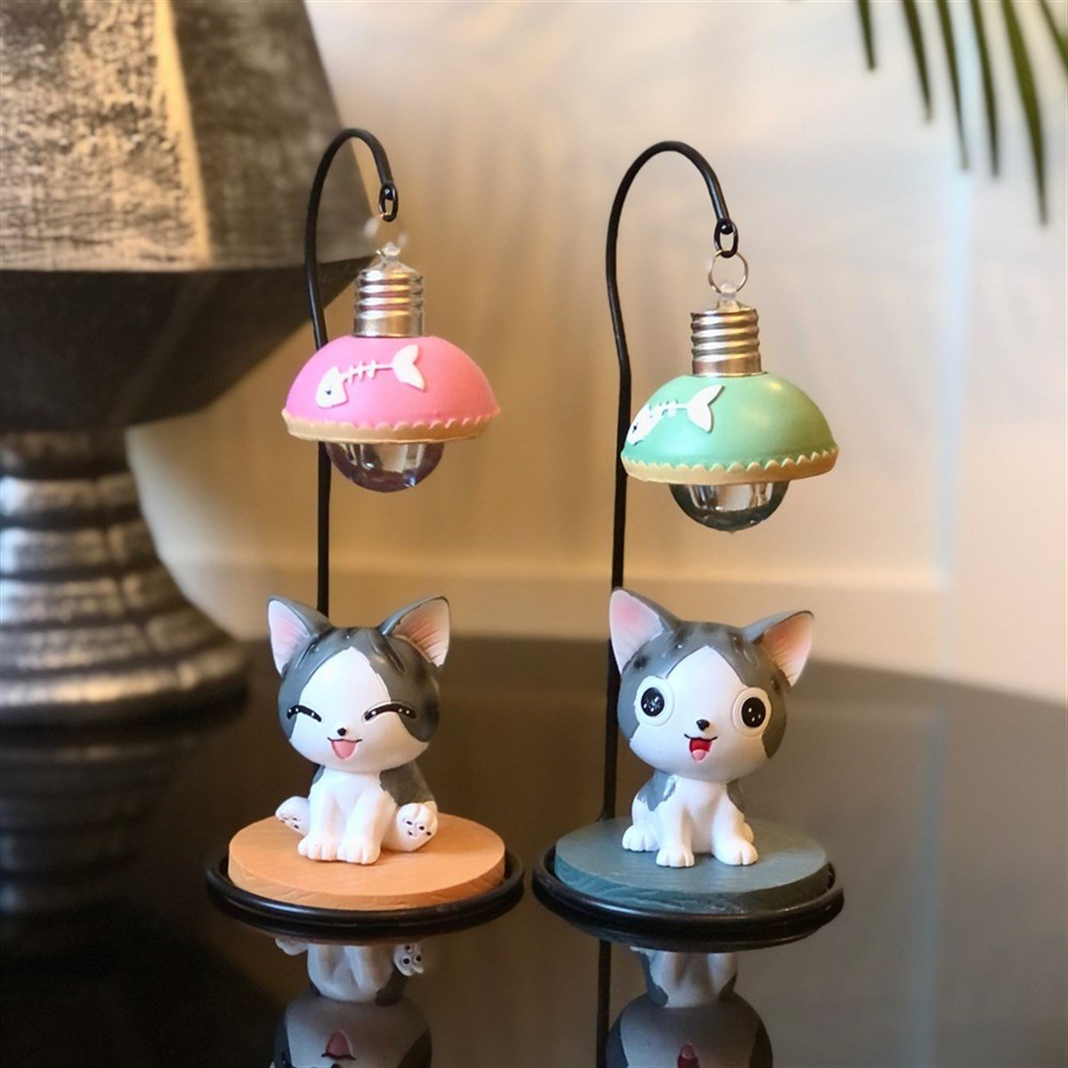 KBK Market Sevimli Kedi Işıklı Masa Lambası
