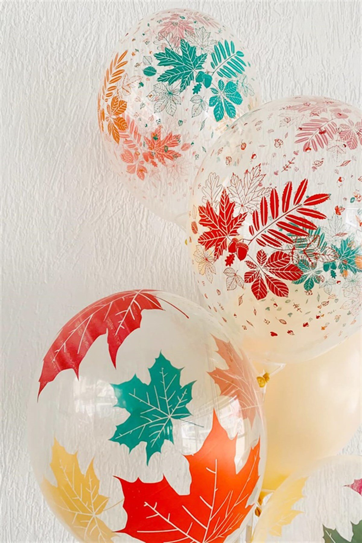 KBK Market Yaprak Baskılı Şeffaf Balon 25 Adet