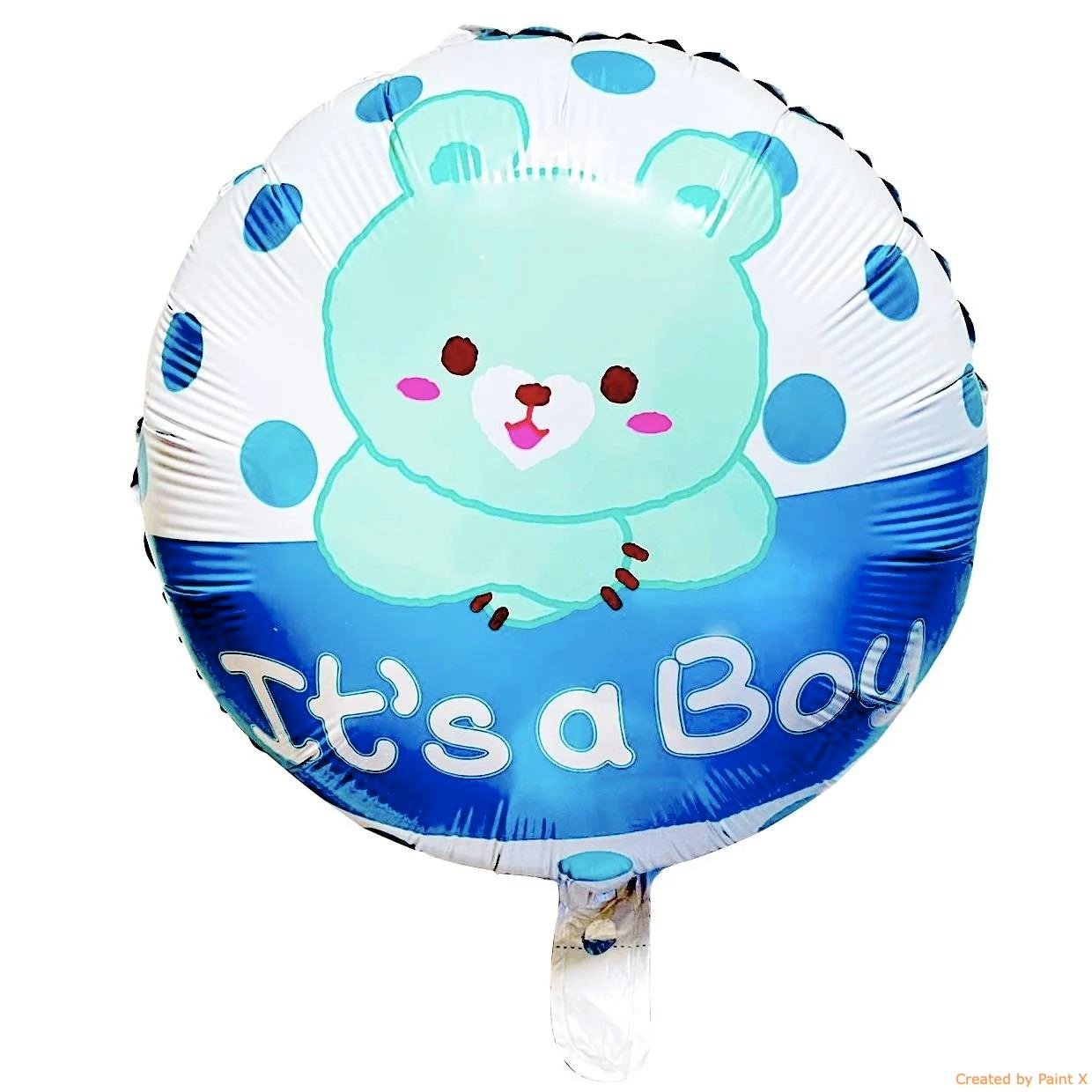 KBK Market Yuvarlak İt's a Boy Mavi Folyo Balon 45 cm