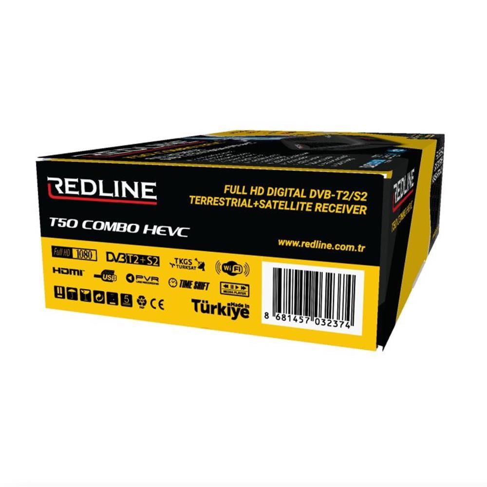 Redline T50 Hevc Hd Cable Dvb T2/C Karasal Alıcısı