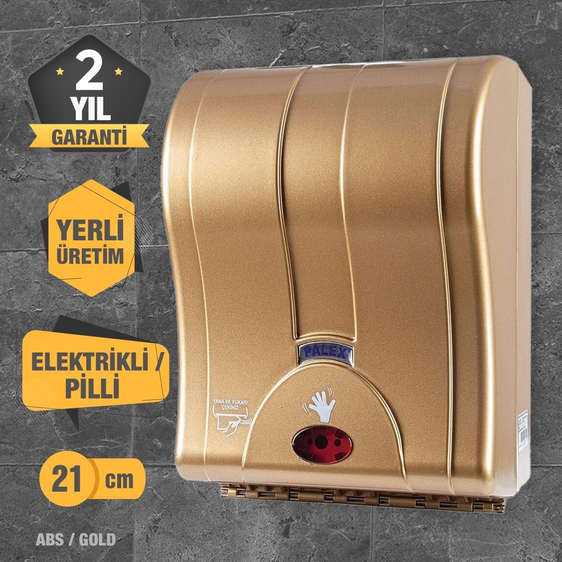 Palex 3491-G Prestij Otomatik Havlu Dispenseri 21 CM Gold