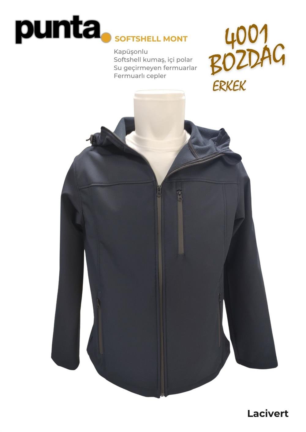 Softshell Mont Erkek (Su Geçirmez) | Punta Bozdağ