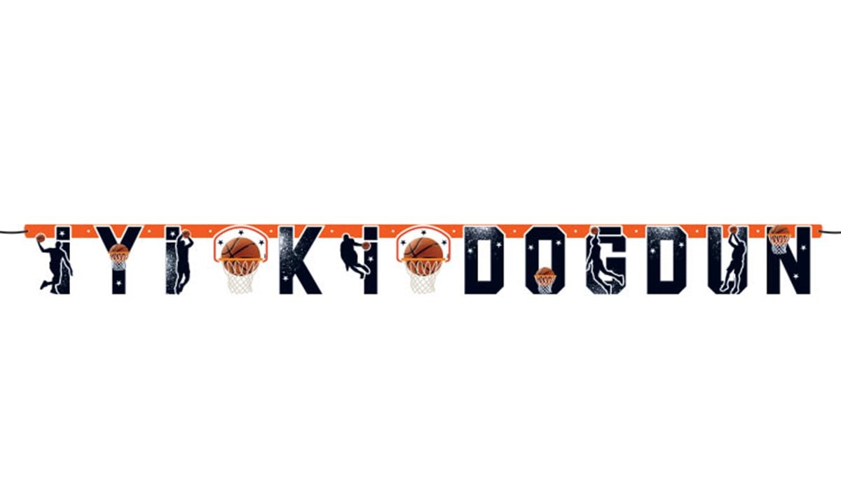 Basketbol Tema Lisanslı İyi Ki Doğdun Yazısı