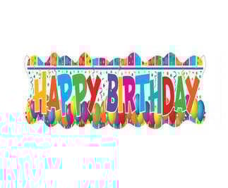 MULTICOLOUR HAPPY BIRTHDAY BANNER PK:1 KL:48