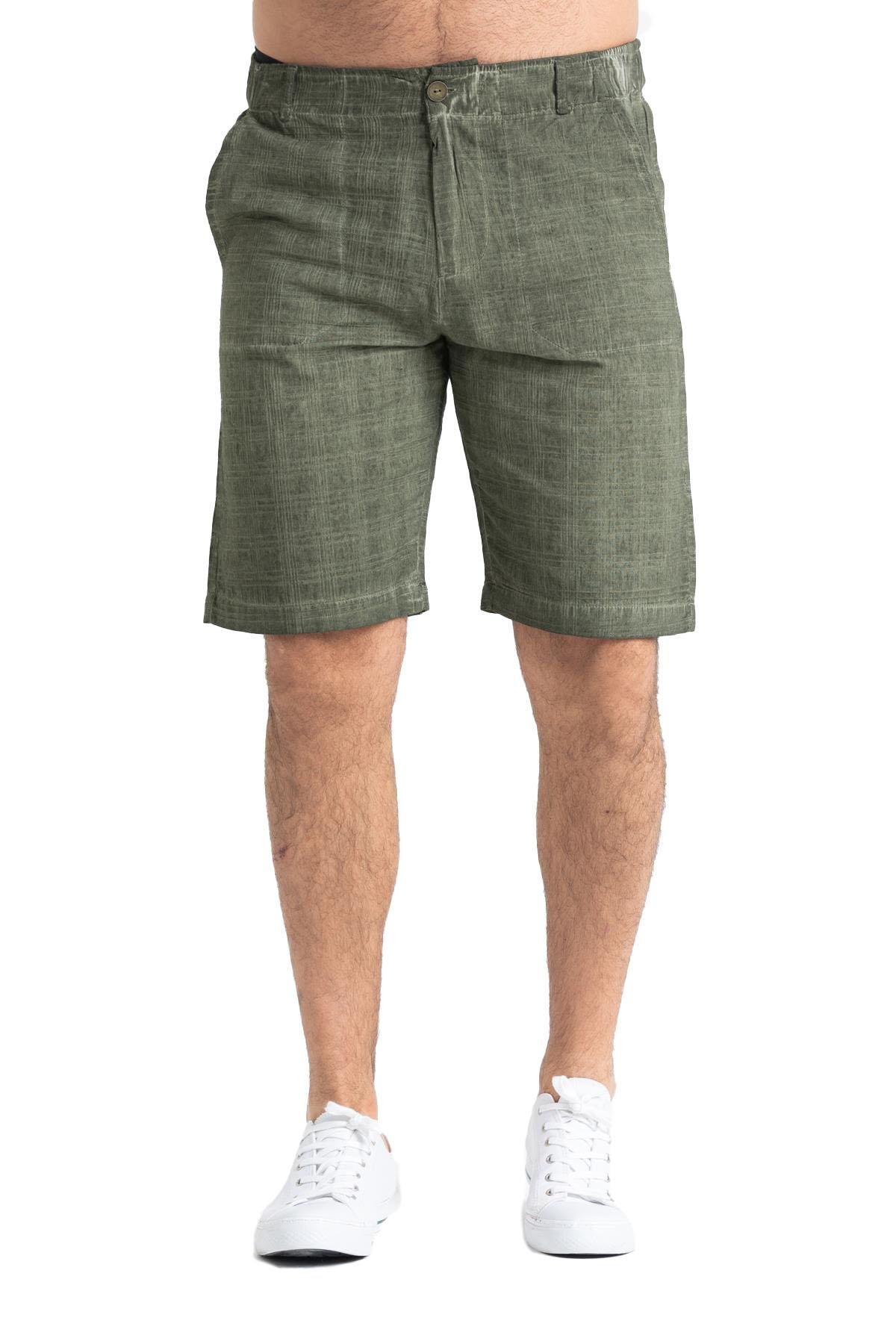Akdeniz Sile Fabric Men's Shorts With Pocket Khaki