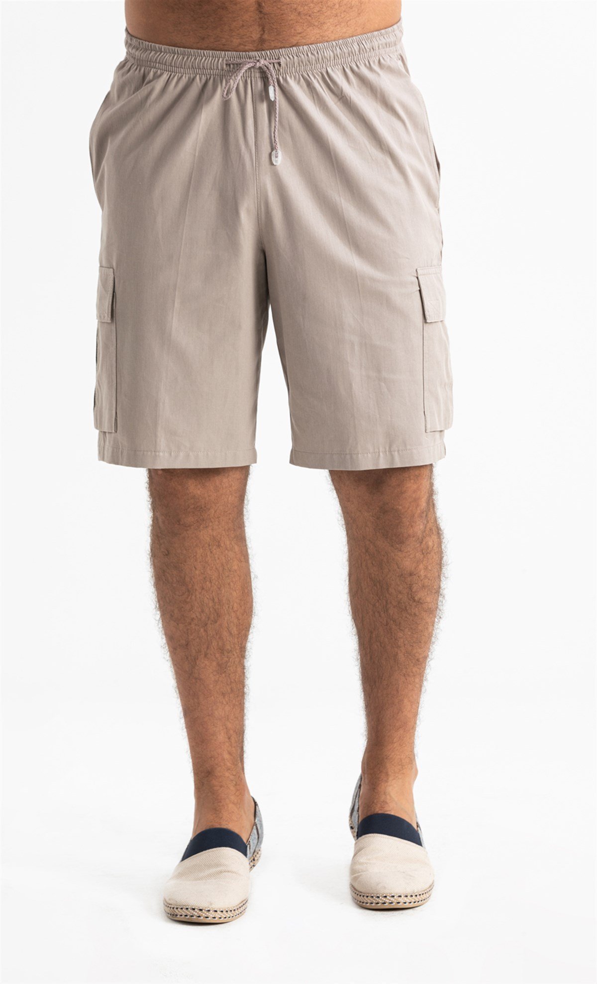 Gabardine Elastic Men Short Stone Colour