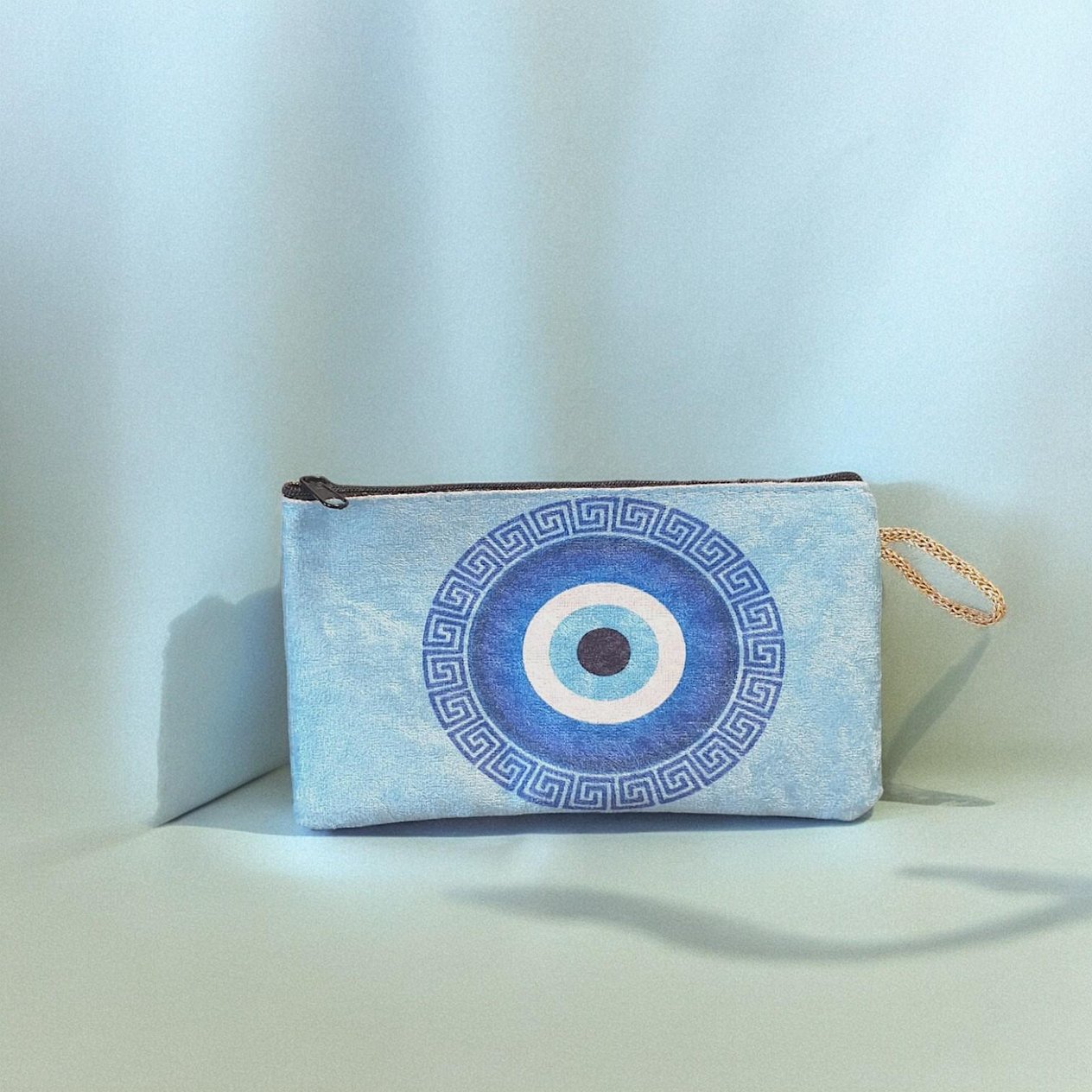 18x10Cm Nazar  Desenli (Desen Seçenekli) Kadife Cüzdan