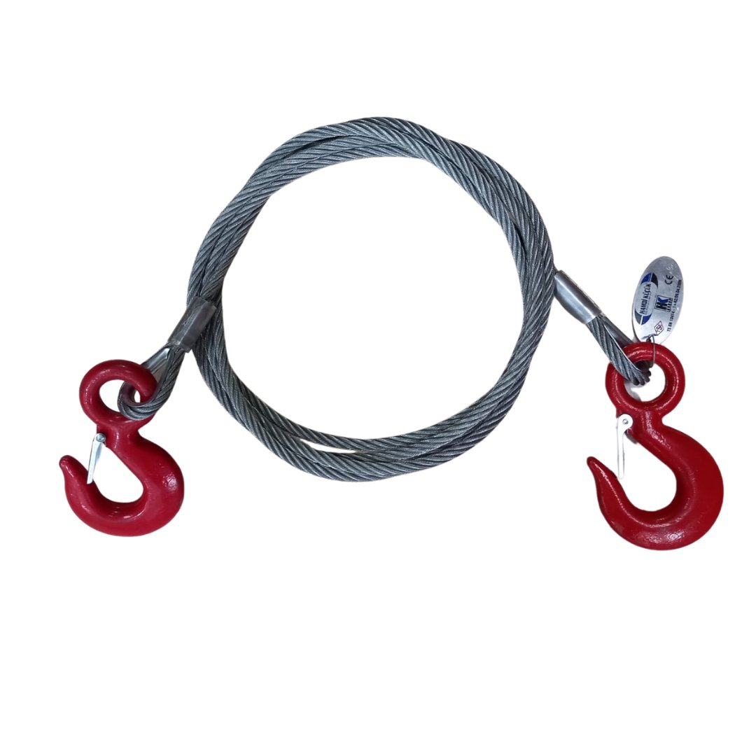 3 Mt kamyon çekme halatı (12mm 6x19 çelik özlü galvaniz halat)